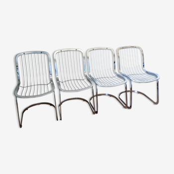 4 chairs 1970 chrome Cidue