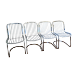 4 chaises 1970 chrome Cidue