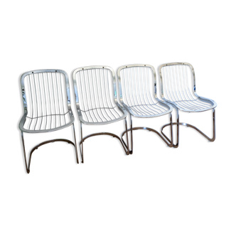 4 chaises 1970 chrome Cidue