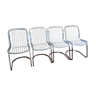 4 chaises 1970 chrome Cidue