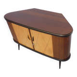 Corner chest of drawers with sliding doors