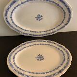 2 oval dishes serving in Gien 1900