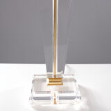 Paire de lampes de table Hollywood Regency lucite 1970 France