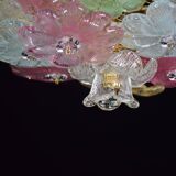 Charming Murano Barovier & Toso flowers flush light fixture, ceiling, 1960s