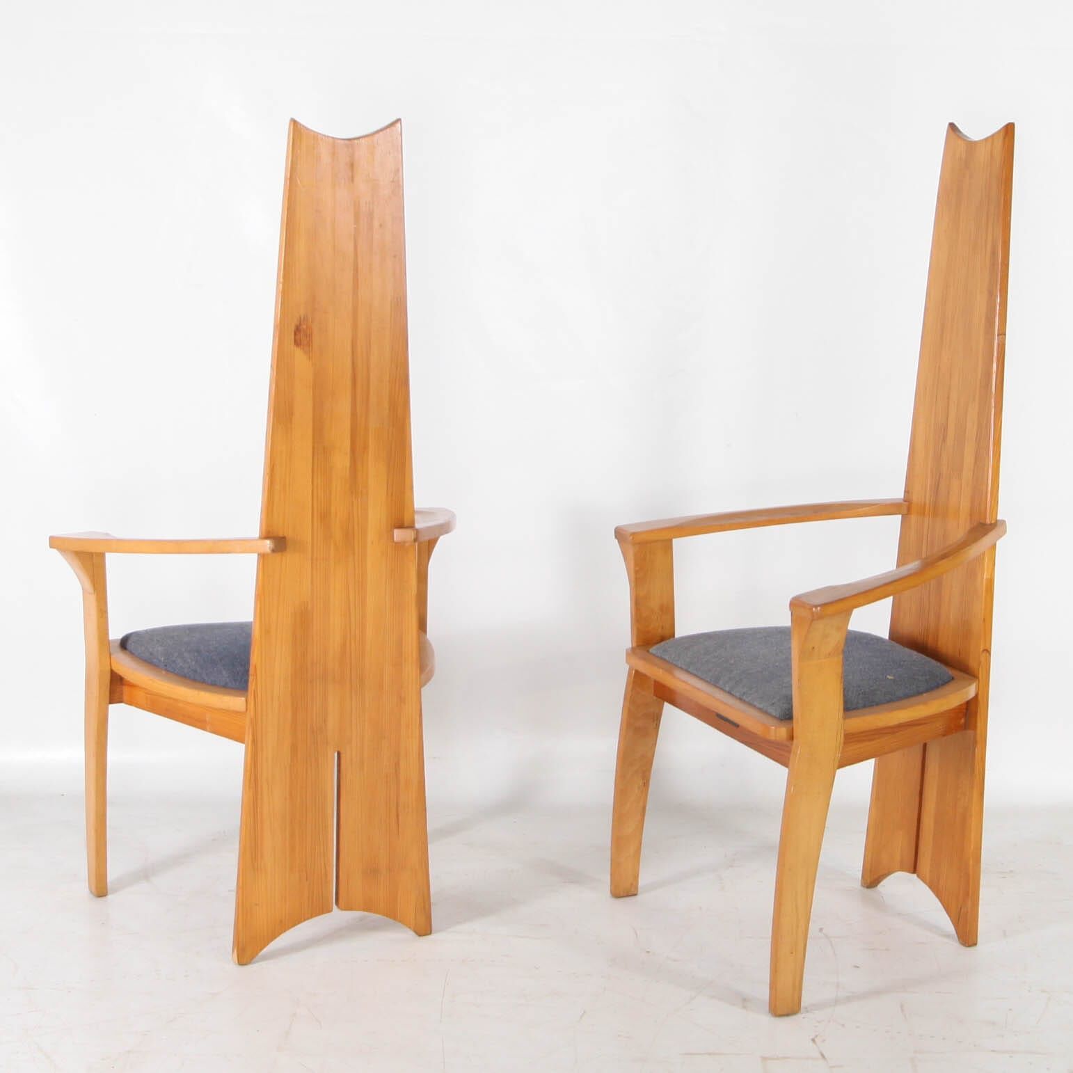 Pair of Japanese armchairs
