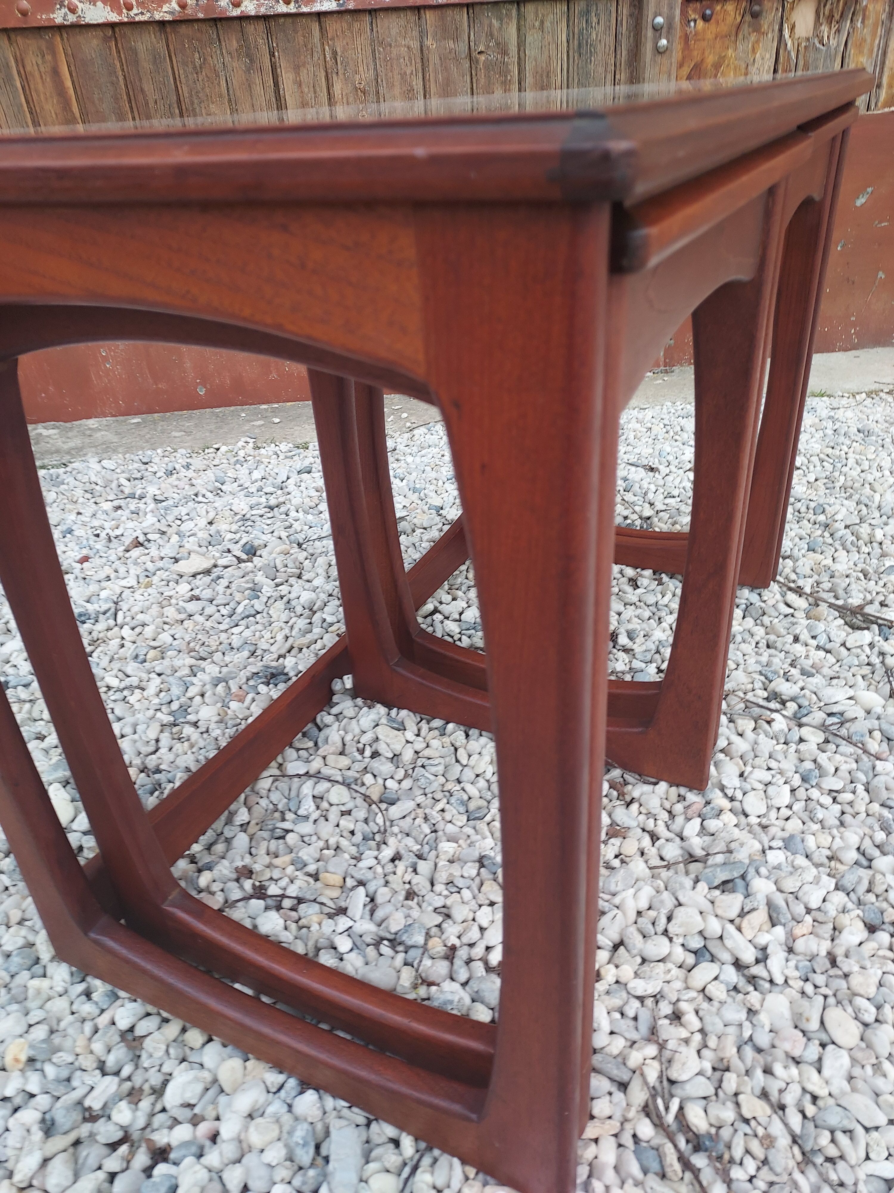 Teak trundle tables