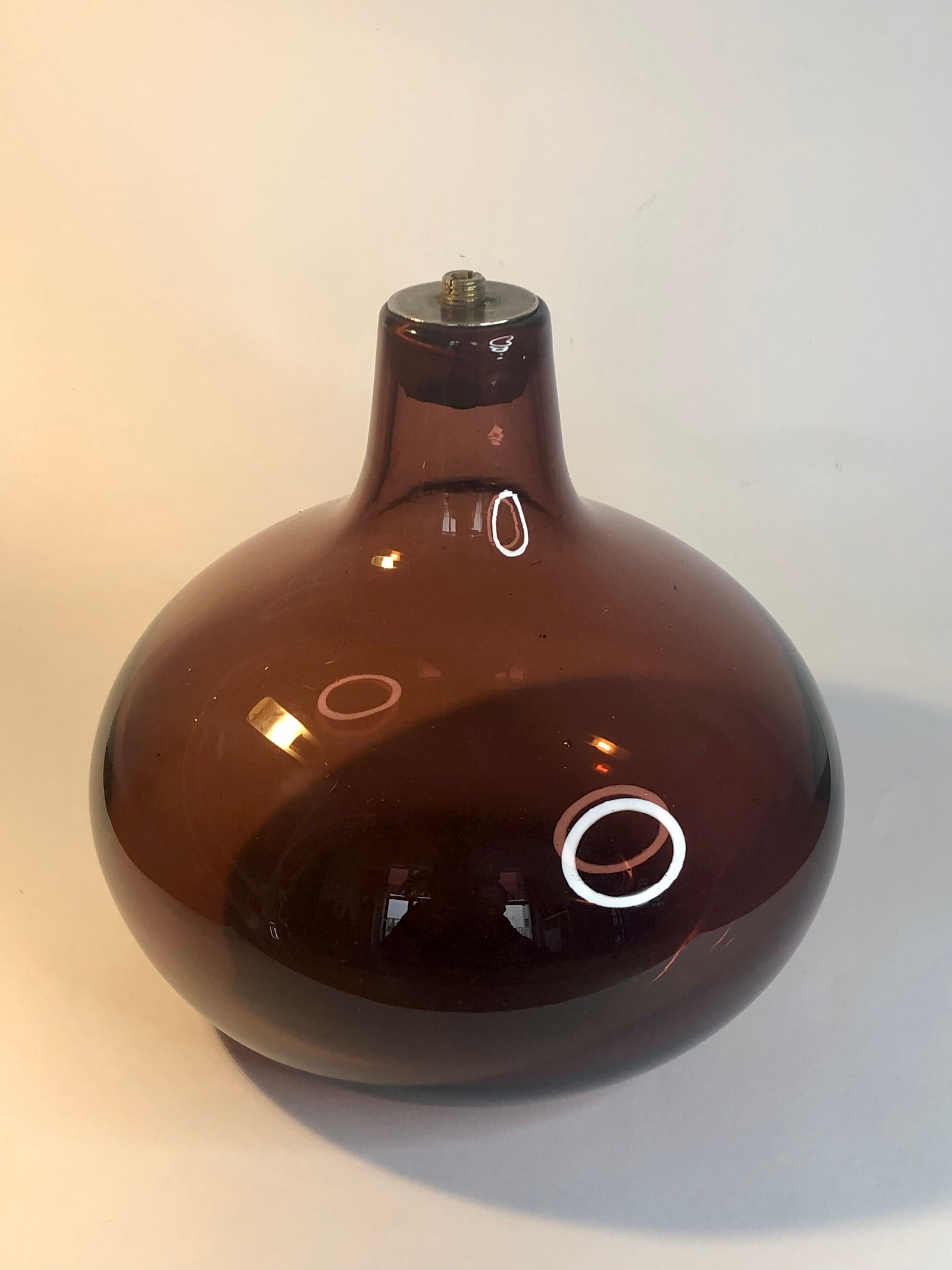 Plum glass lamp base