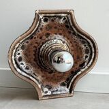 Vintage Fat Lava ceramic Hustadt Leuchten wall lamp