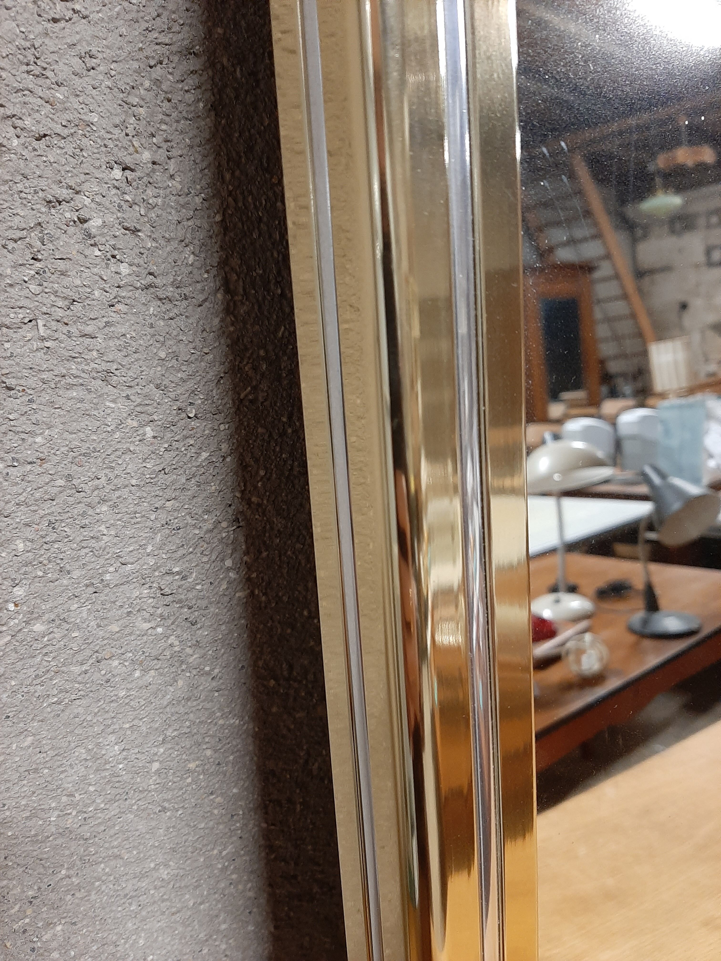 Hollywood Regency Golden Mirror 69x90cm