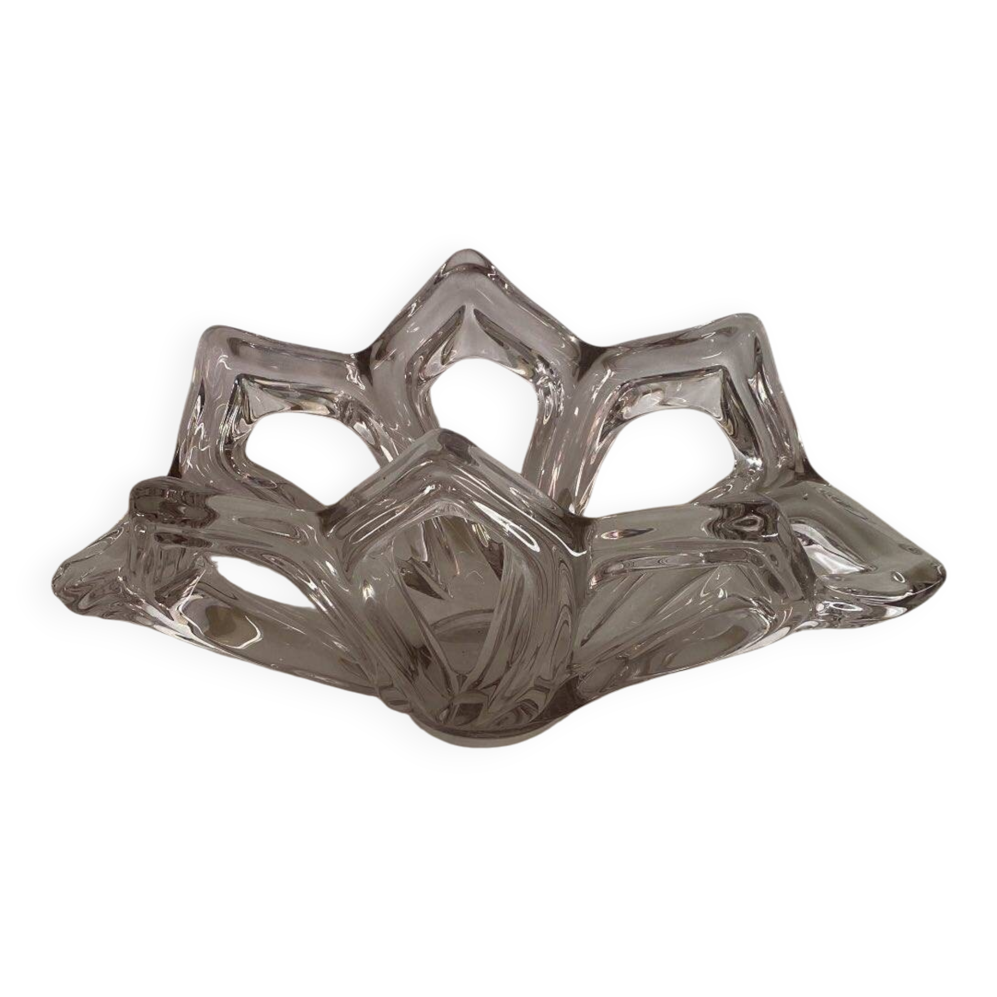 Openwork crystal fruit bowl