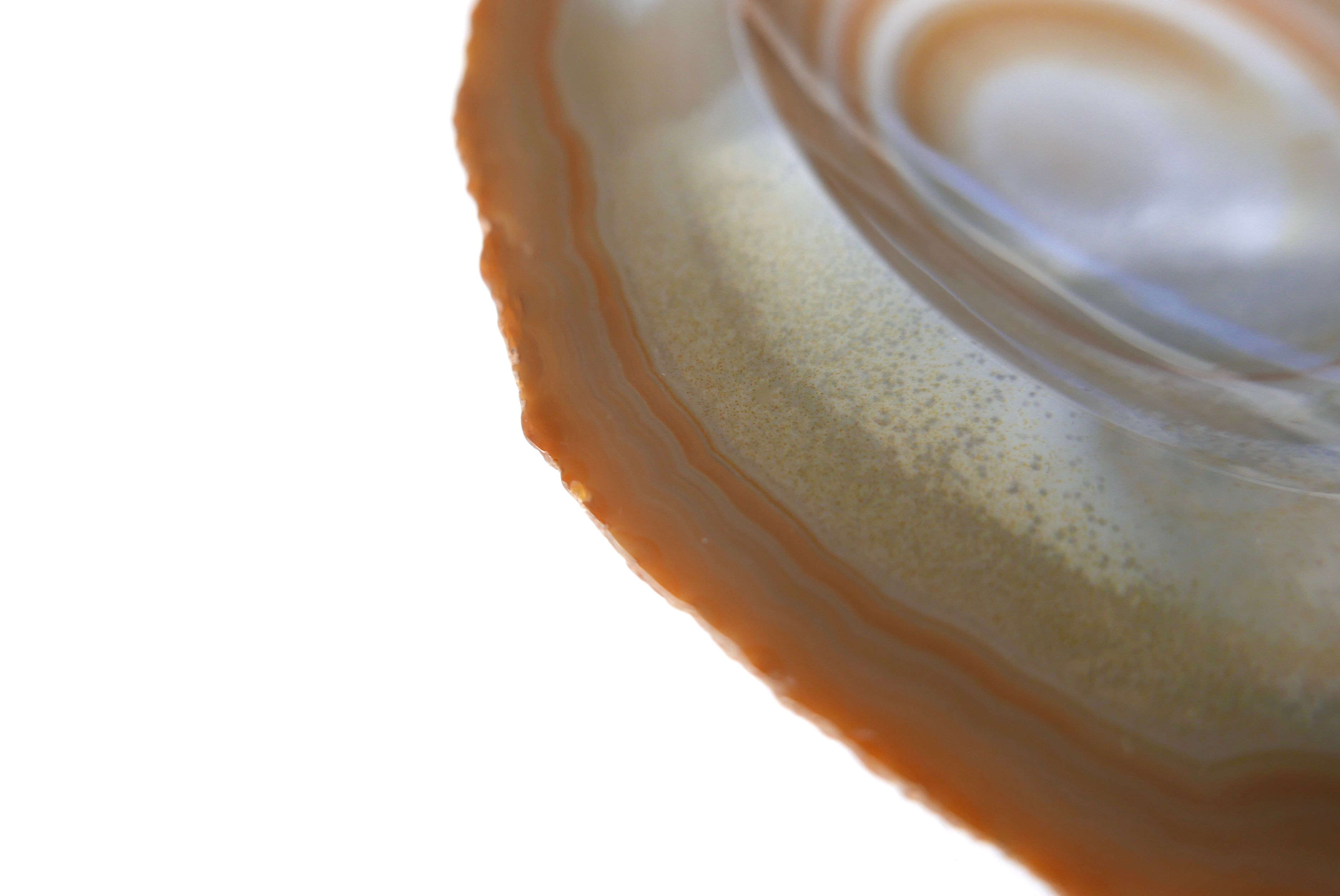 Empty agate pocket, carved stone, 70s