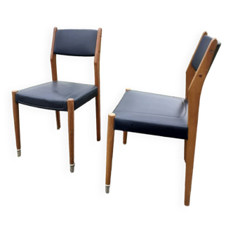 Paire de chaises années 60 style scandinave