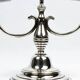 Pair of candlesticks | antique two-armed candelabra in silver-plated metal