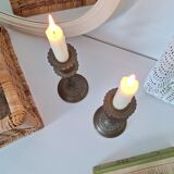 Vintage brass candle holders