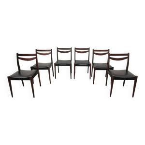 Ensemble de 6 chaises - palissandre scandinave
