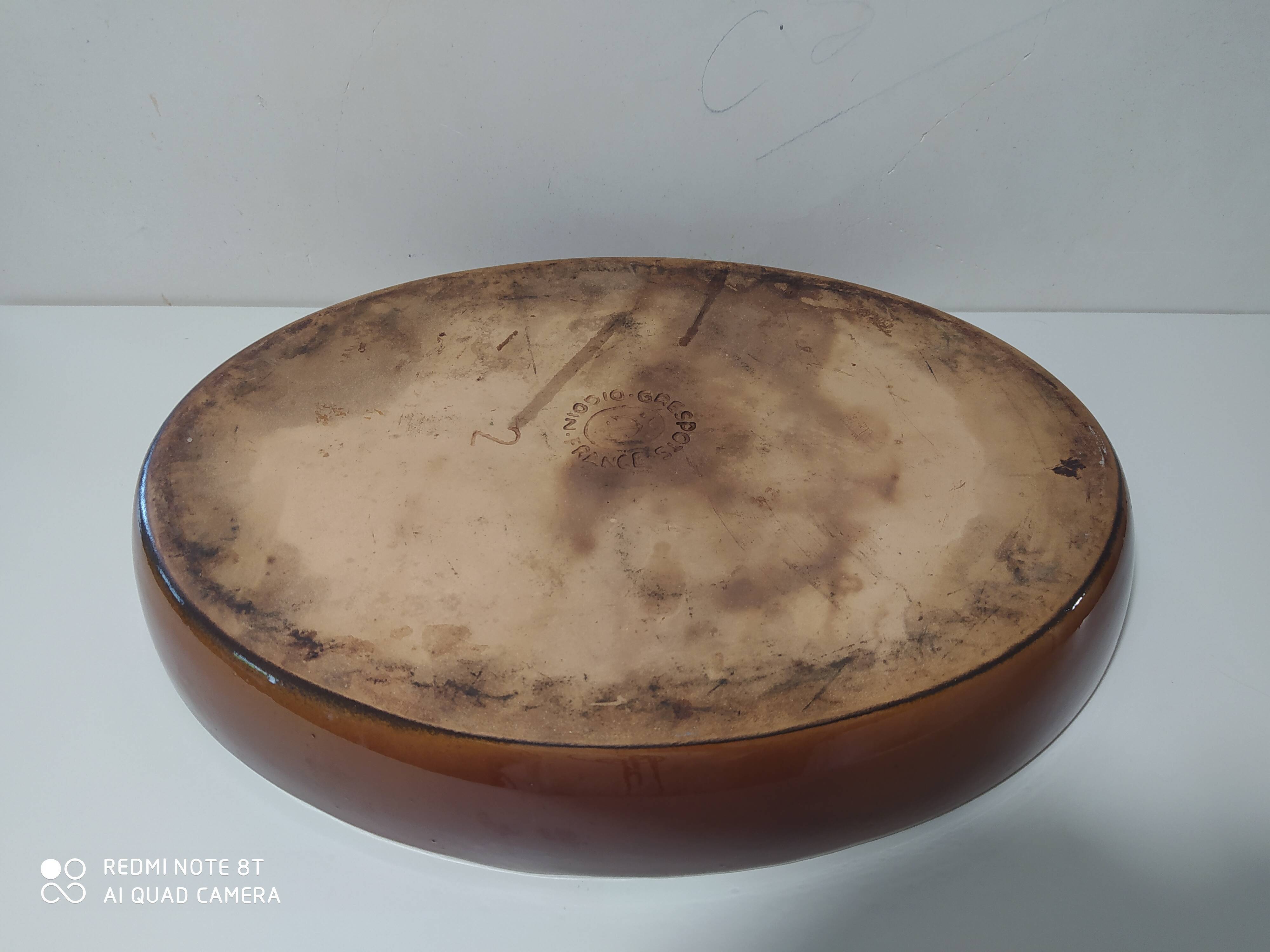 Large sandstone dish from Digoin France