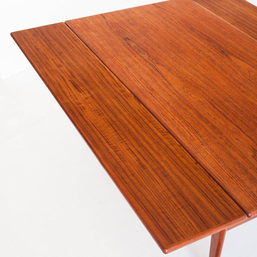 Vintage "Elevator" teak table Designed by Kai Kristiansen for VMMobler. Denmark, 1960s