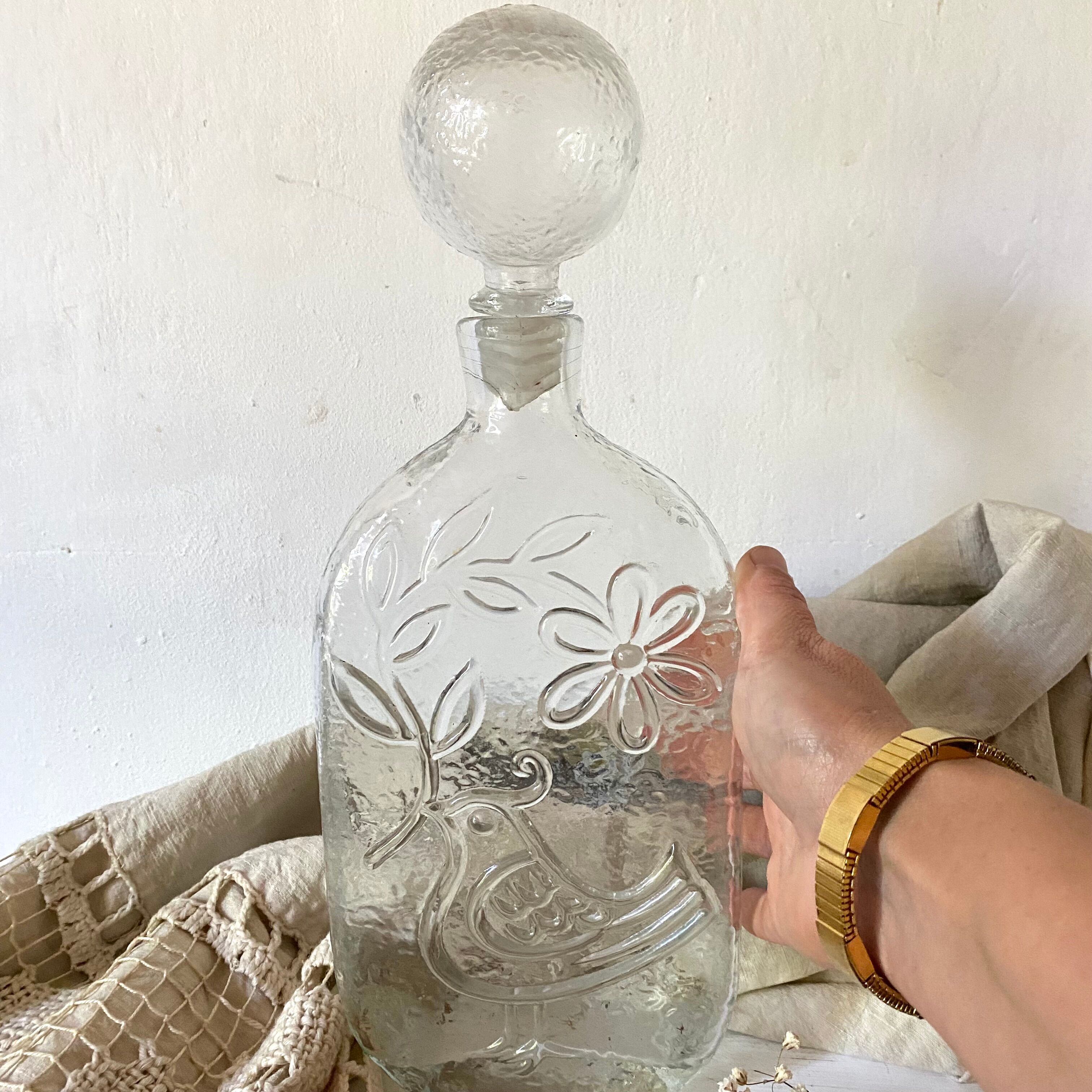 Vintage Empoli glass decanter