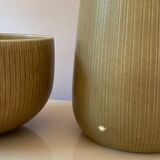 Set of 3 Rörstrand Ritzi pottery vases and bowl by Gunnar Nylund Sweden 1950's