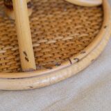 Rattan table lamp 50s piece signed