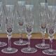 Sammy model series of 6 St. Louis Crystal champagne flutes