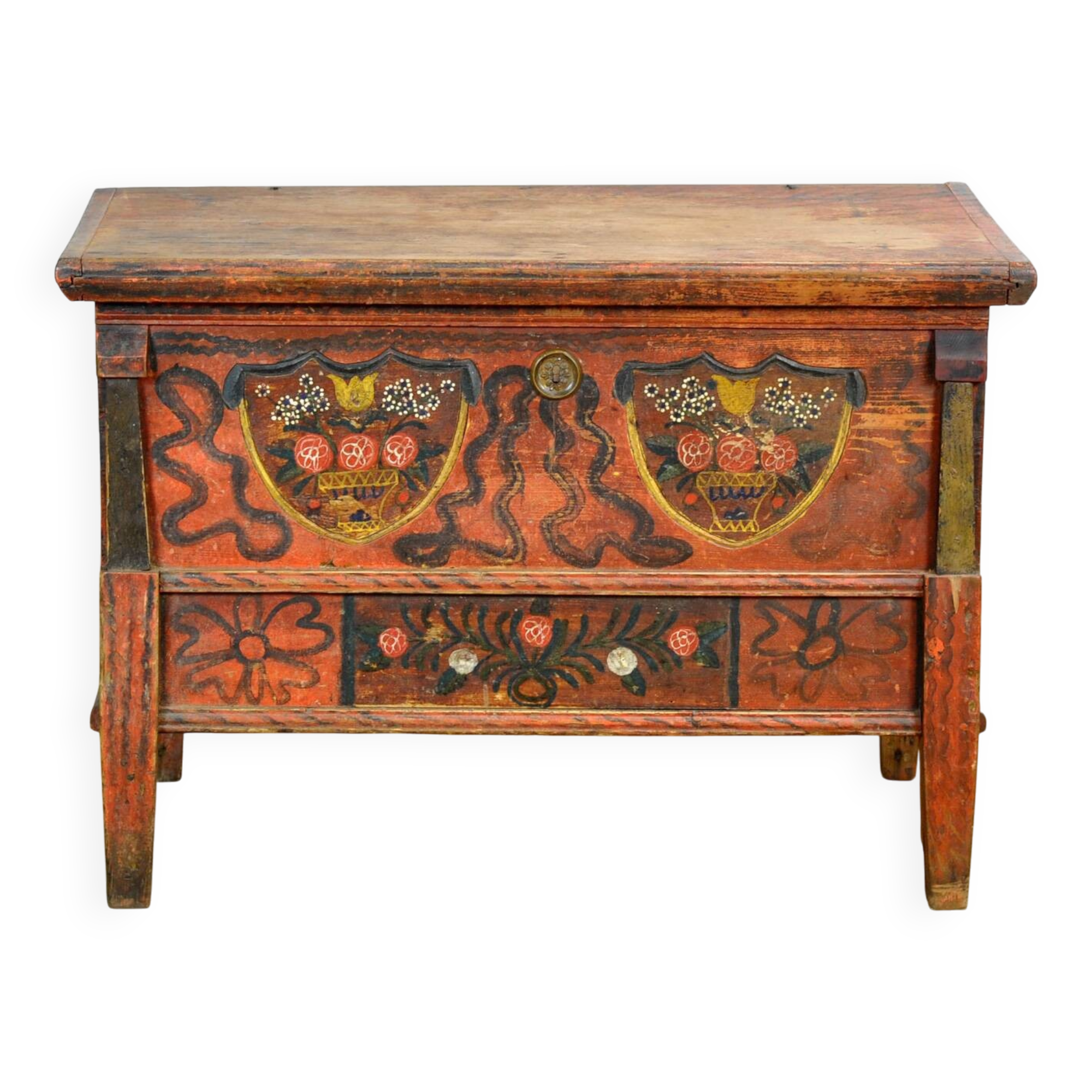 Folk art wedding chest, circa 1870