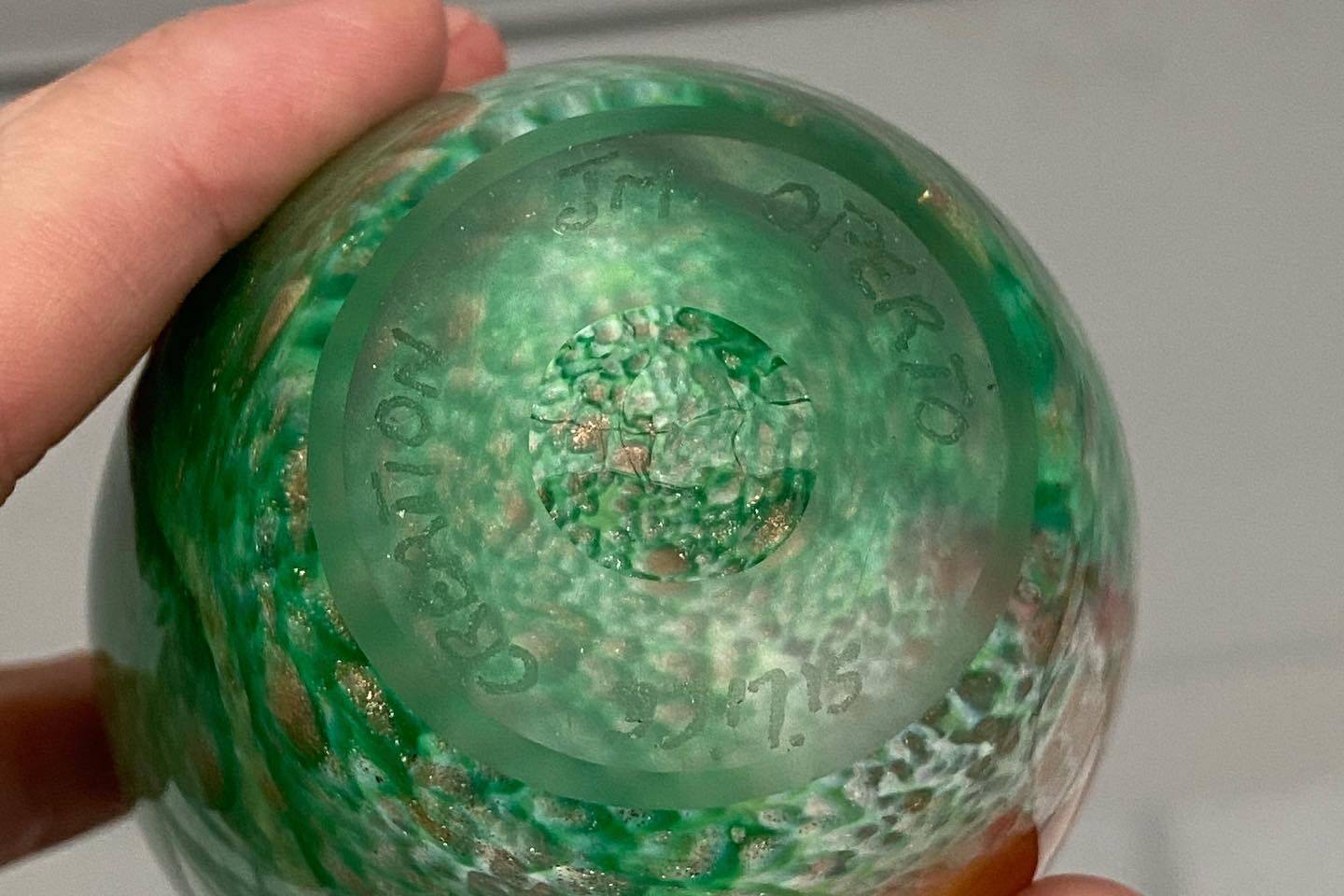 “Silica creation” vase by Jean Michel OPERTO in blown glass