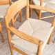 Ensemble de 6 chaises CH36 + 1 fauteuil CH37 de Hans J. Wegner en chêne