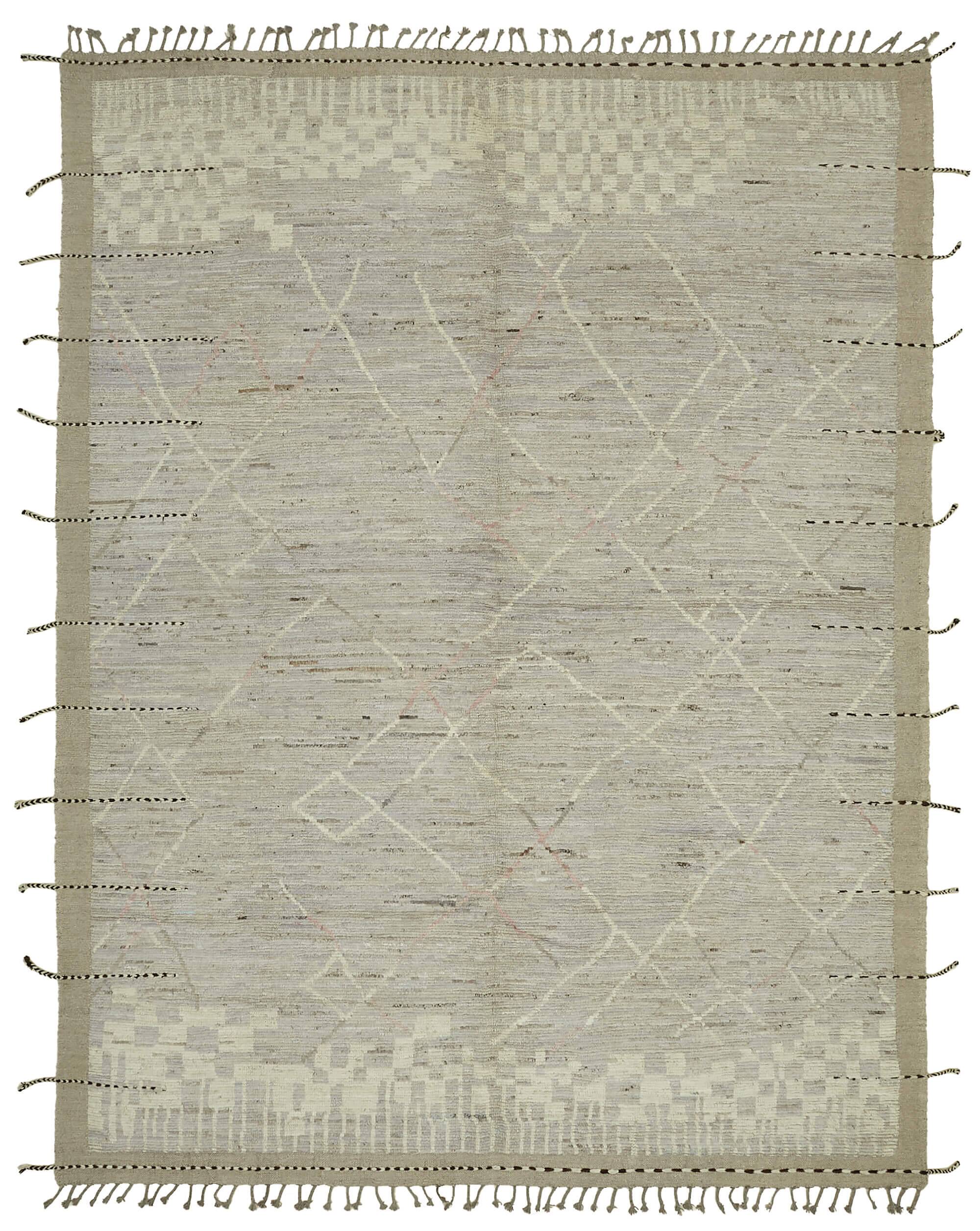 Handmade Turkish One of a Kind 290 cm x 374 cm Beige Wool Carpet