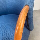 Fauteuil Cinna design 1980, bleu pop