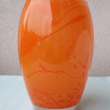 Orange glass vase
