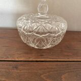 Bonbonnière en verre taillé