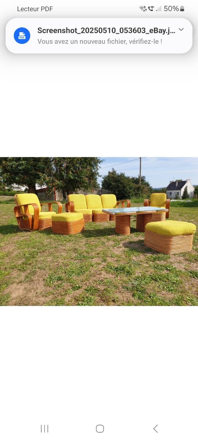 complete vintage pretzel living room