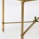 Vintage coffee table in gilded brass and formica top