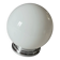 Plafonnier ou applique globe en verre opaline blanc 20 cm rosace chrome