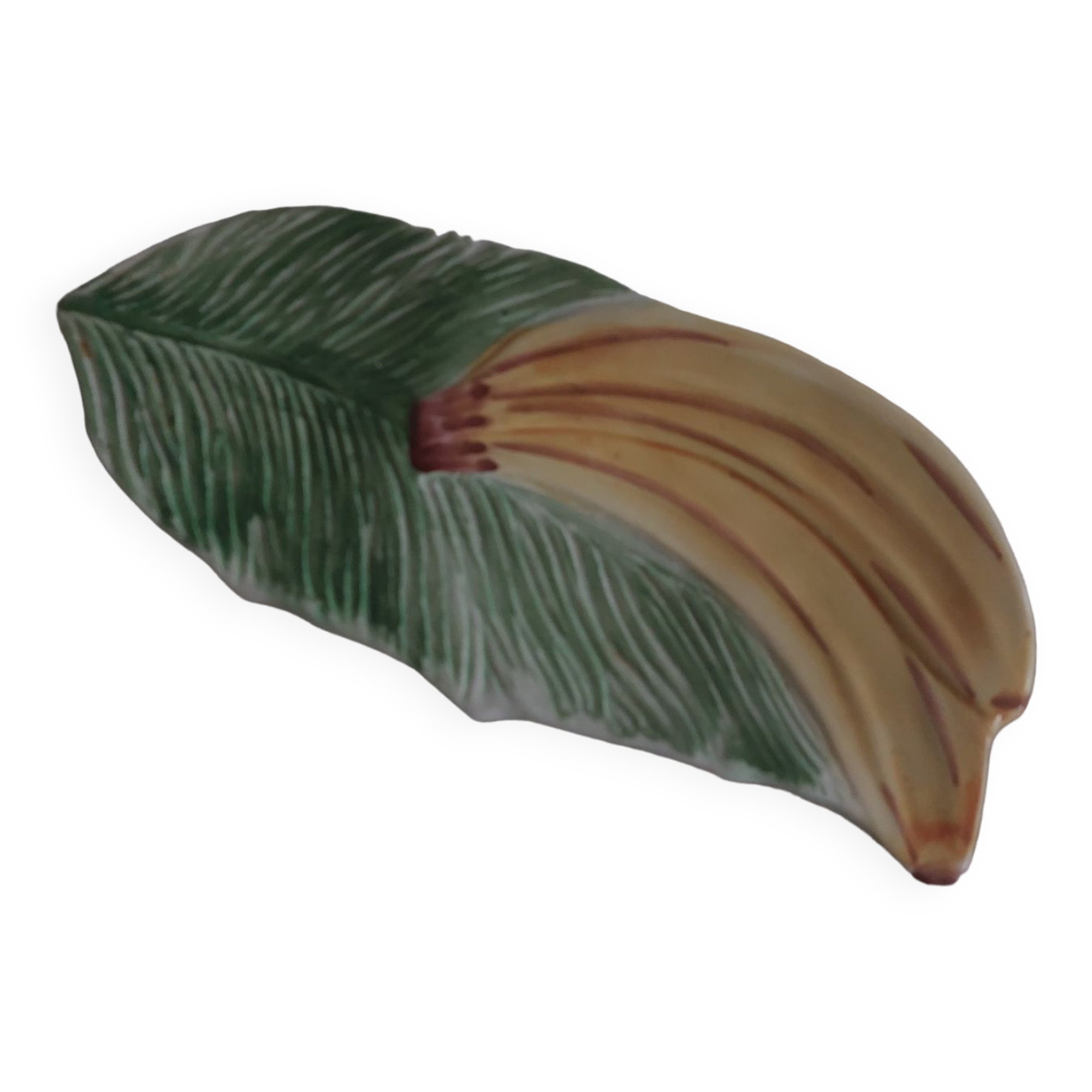 Ravier en barbotine trompe œil banane
