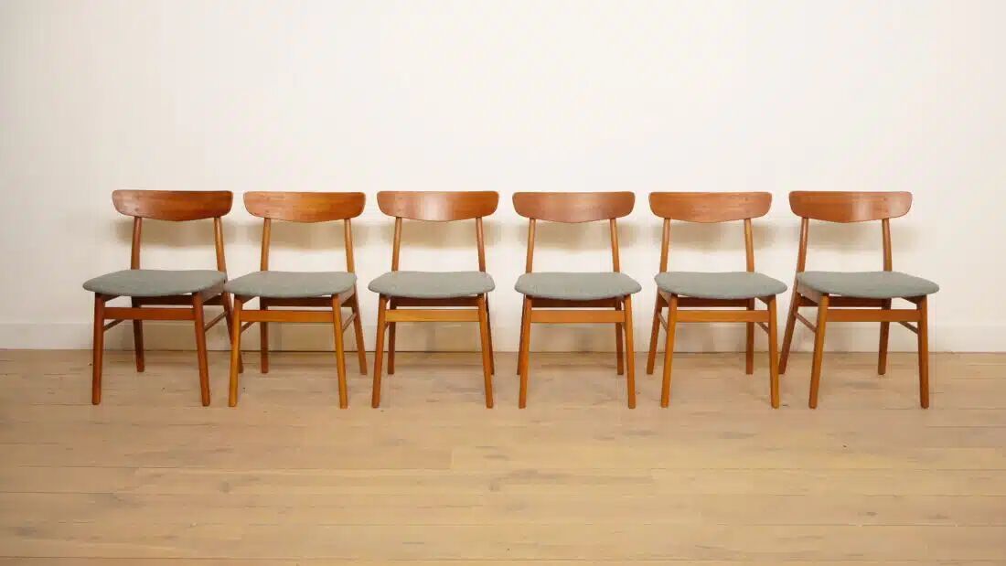 6 x dining chair | Farstrup | Model 210 | Reupholstered