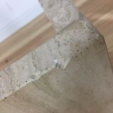 Square travertine coffee table