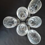 Flutes and cut crystal glasses