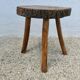 Brutalist stool in solid wood