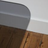 Table basse vintage design marbre et verre 1970