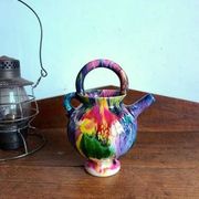 Vase / Pichet Céramique Multicolore - signé Dressinval - Années 60's - Vallauris