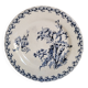 Assiette plate en faience Amandinoise  , Terre de fer , modèle Margot  , coloris bleu