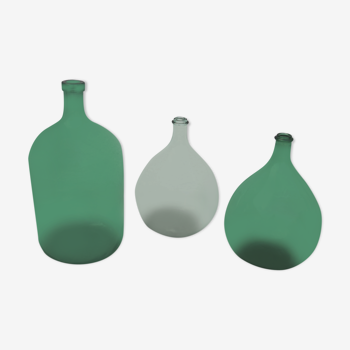 Lot of 3 demijohn