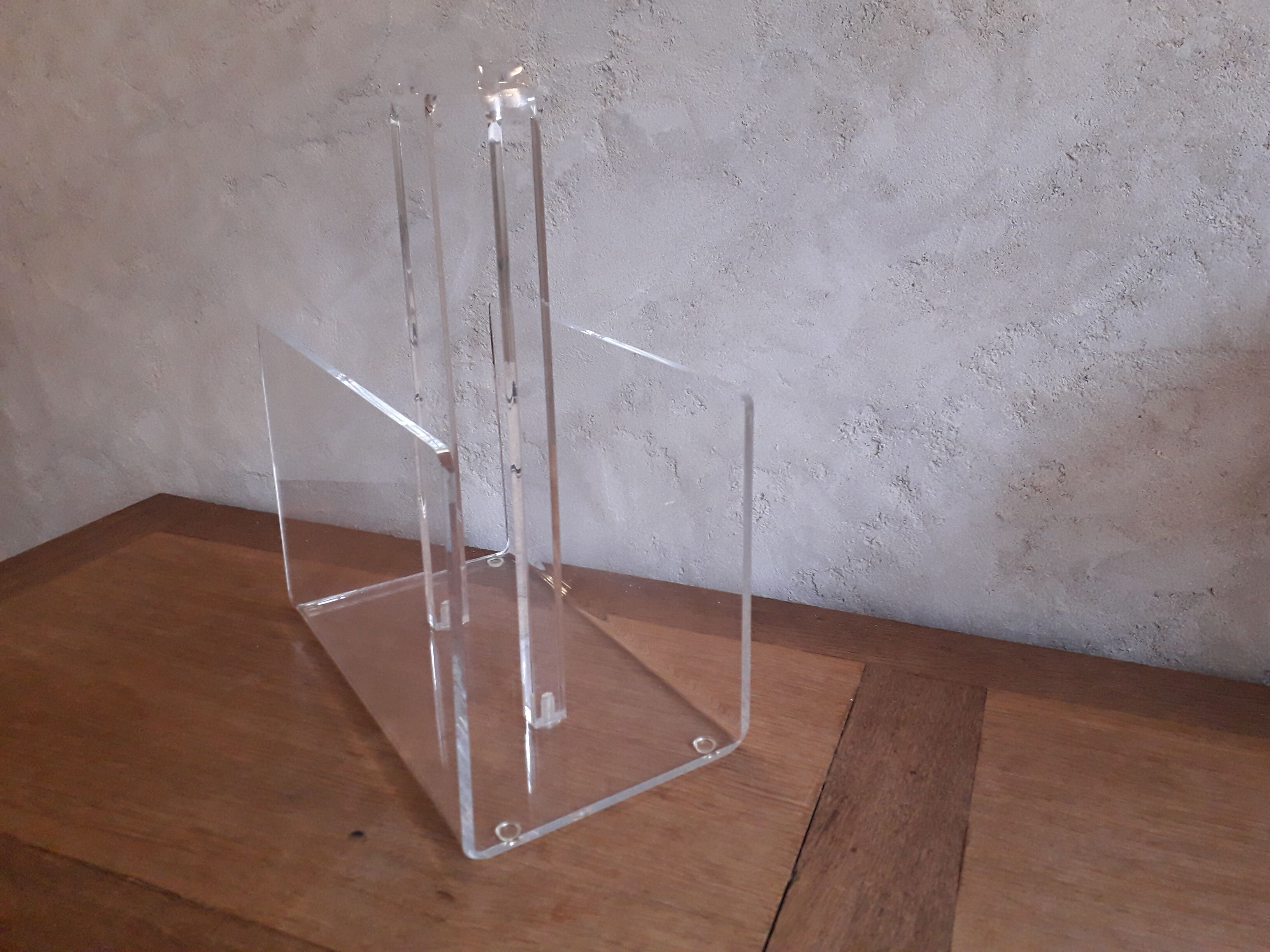 Vintage Plexiglas magazine holder