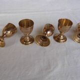 Caviar service in brass and blown glass