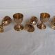 Caviar service in brass and blown glass