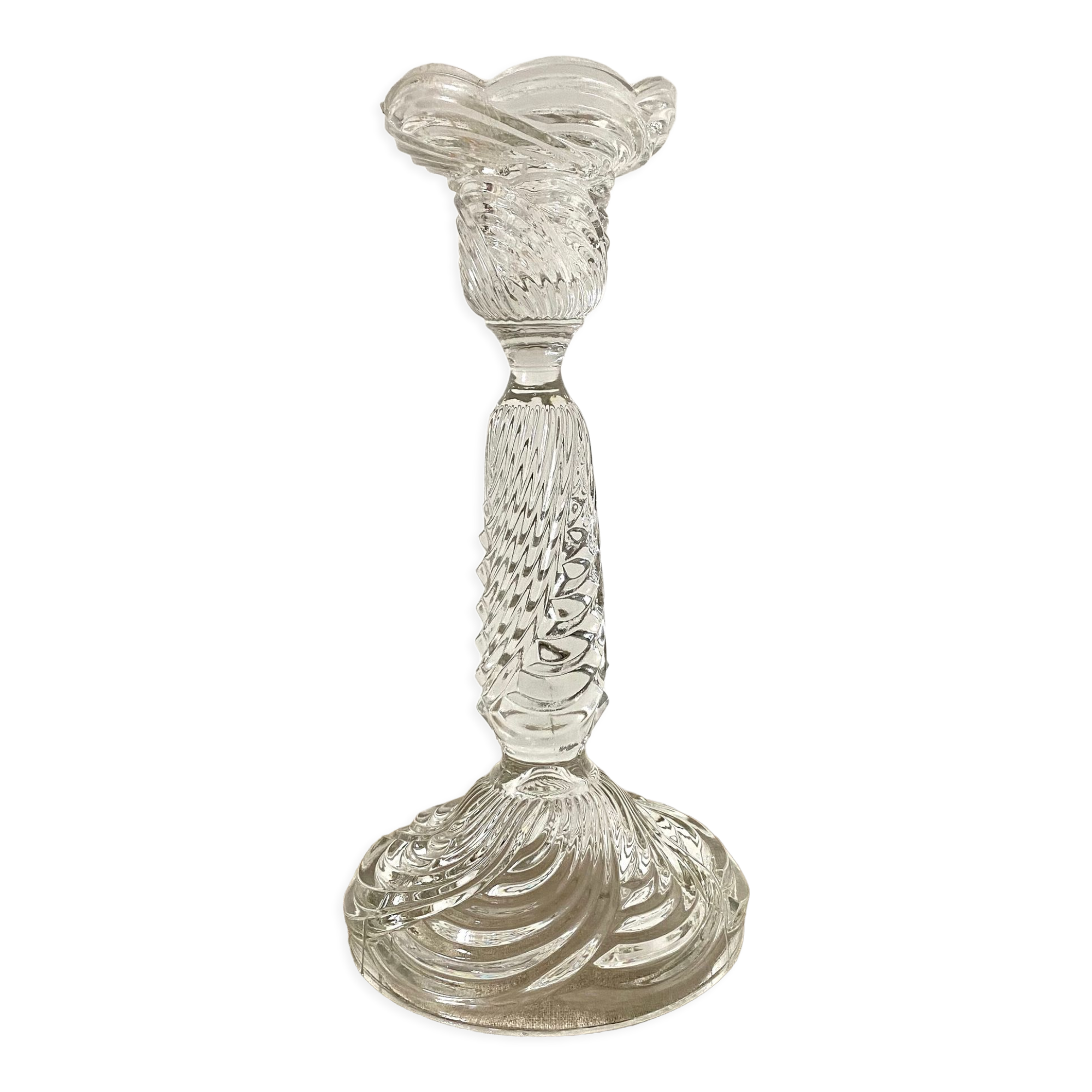 Vintage glass candle holder