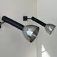 Pair of vintage wall lights, chrome and matte black metal, France 1960