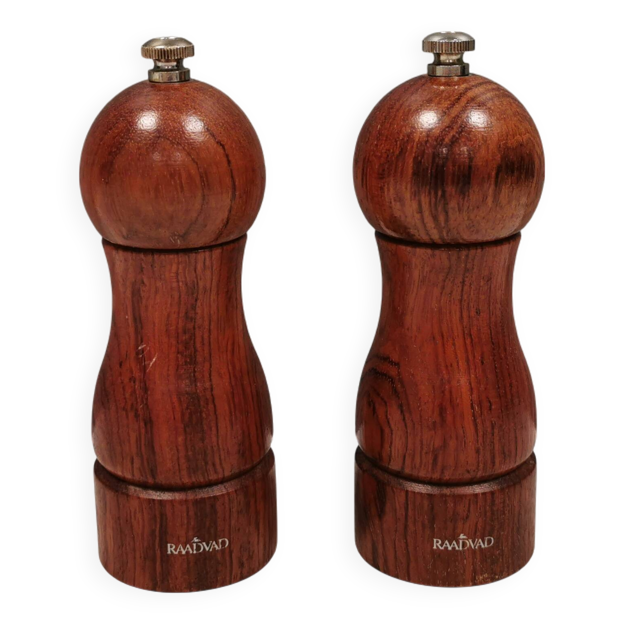 Set of salt and pepper grinders from Danish Raadvad 1980s.